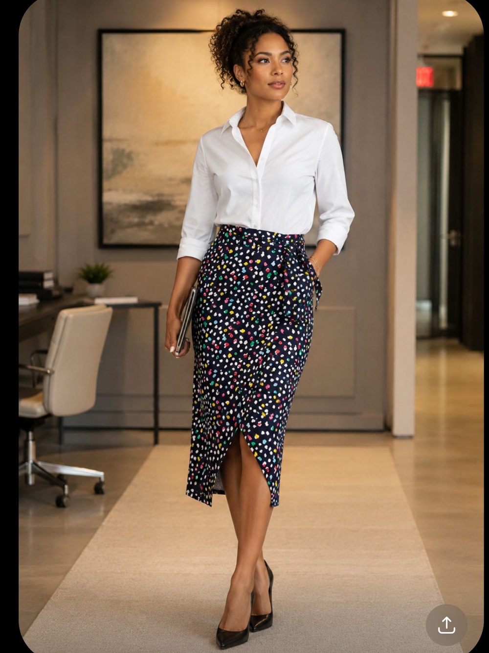 J. Crew Ratti Happy Cat Print Tulip Skirt size 6p‎